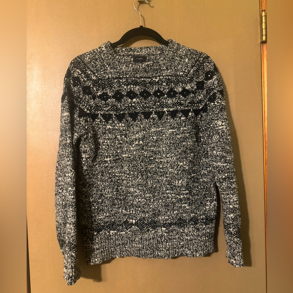 J.Crew · Fair Isle Knit Sweater · Wool Blend · Classic Fit · XS